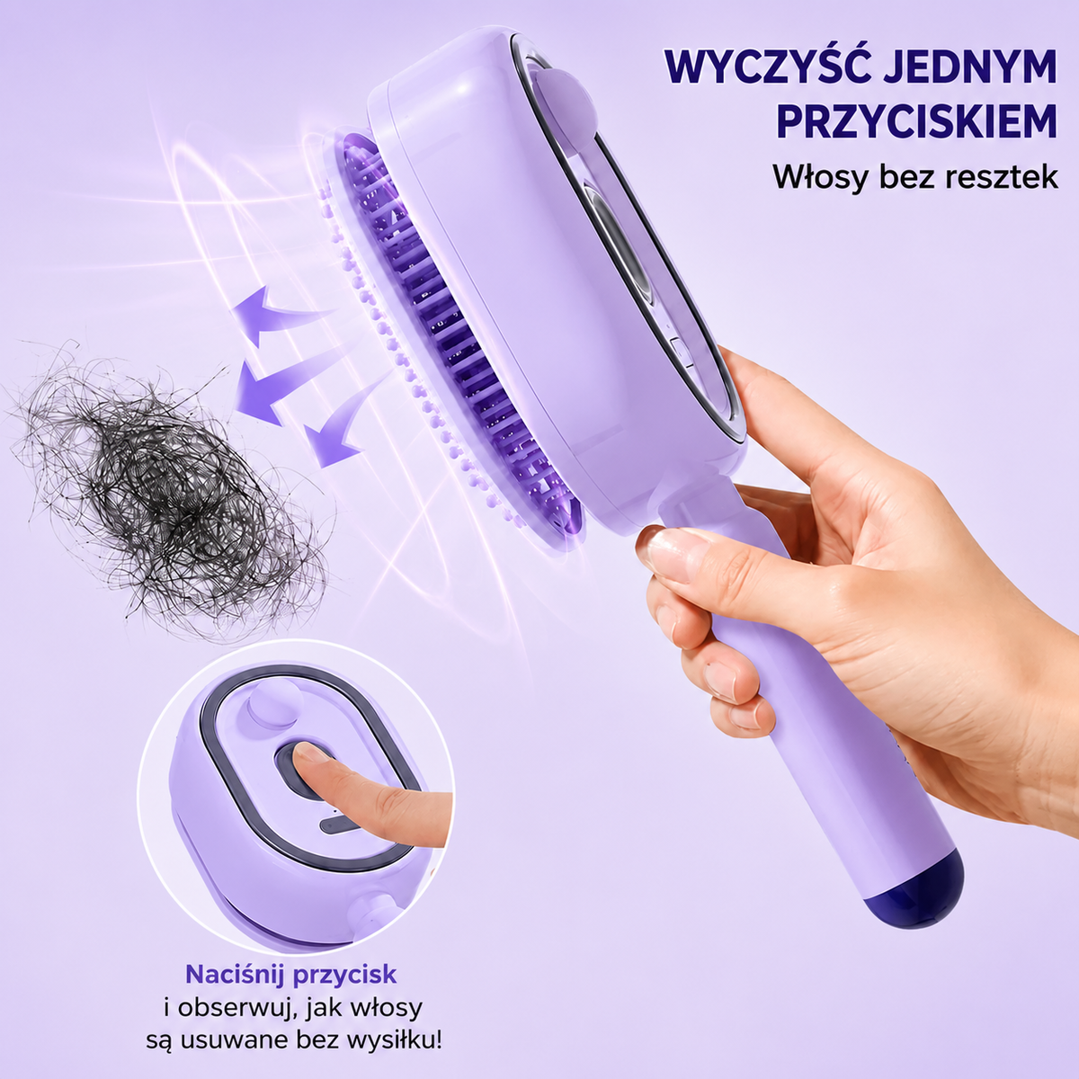 Szczotka do terapii włosów HydraMist™ 3-w-1