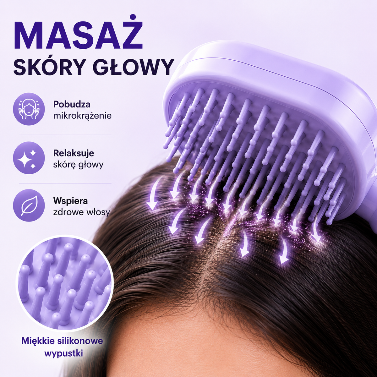 Szczotka do terapii włosów HydraMist™ 3-w-1