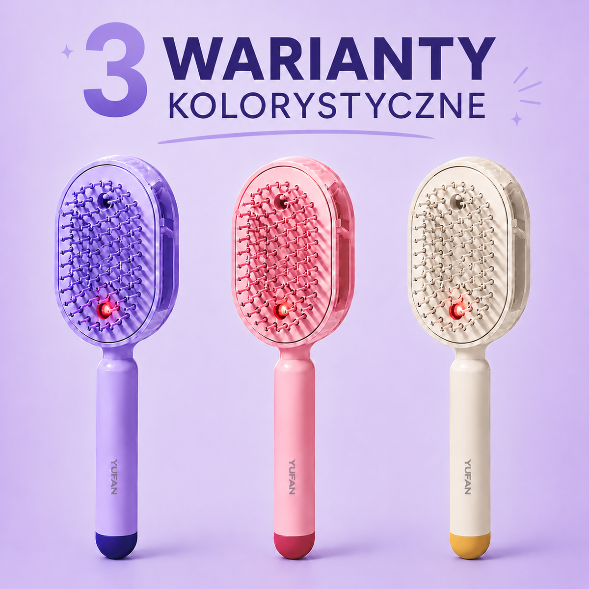 Szczotka do terapii włosów HydraMist™ 3-w-1